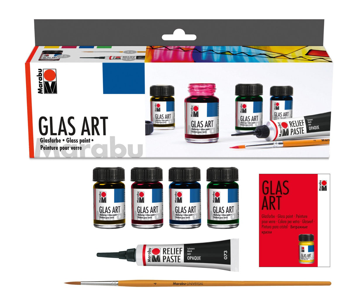 marabu glas art paint set
