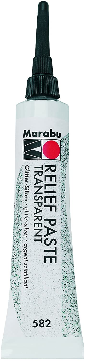 marabu relief paste effekte glitter silver