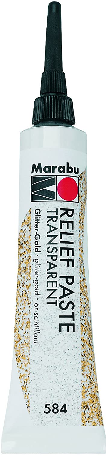 marabu relief paste effekte glitter gold