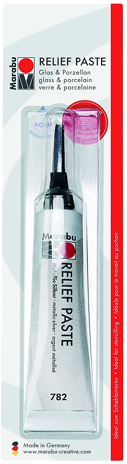 marabu relief paste effekte metallic silver