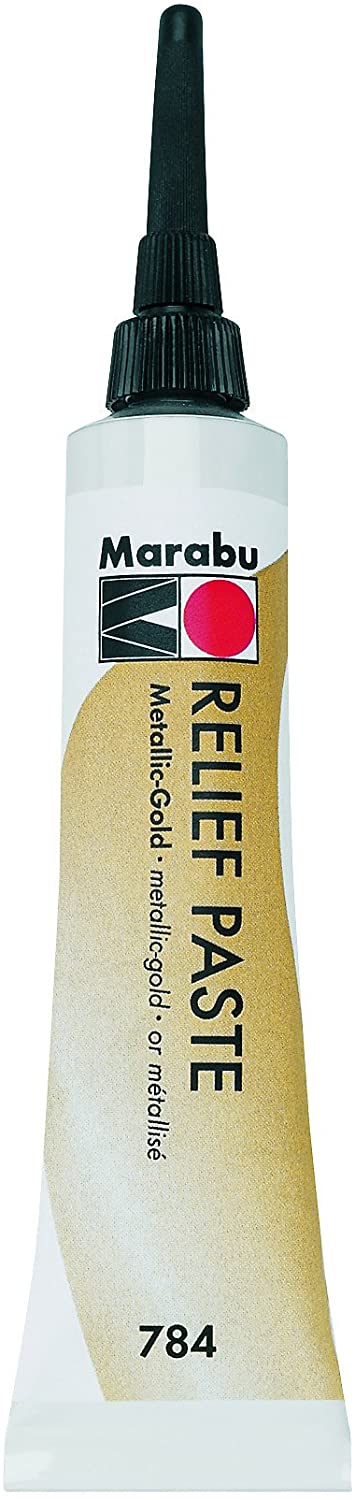 marabu relief paste effekte metallic gold