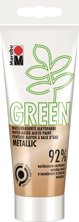 Marabu Green Acrylic Paint 100ml Metallic Gold (784)