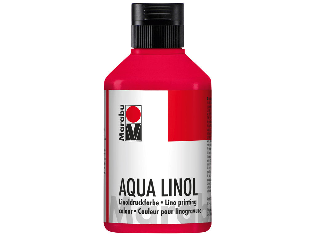 marabu aqua linol block printing ink carmine red