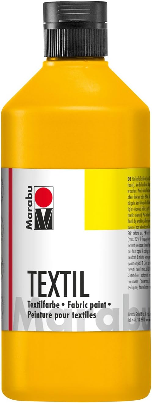 Marabu Textil Fabric Paint 500ml Medium Yellow