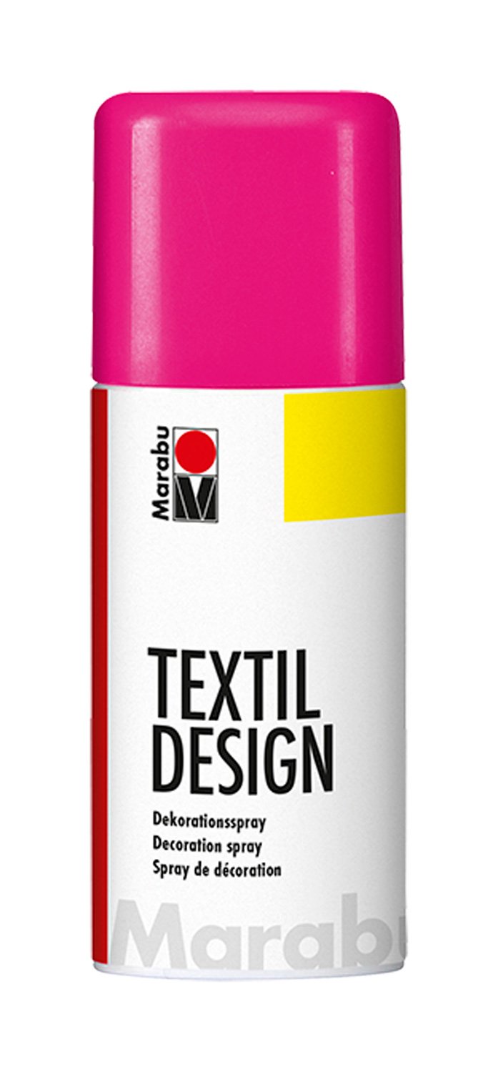marabu textil design neon pink 150ml fabric paint spray can (334)