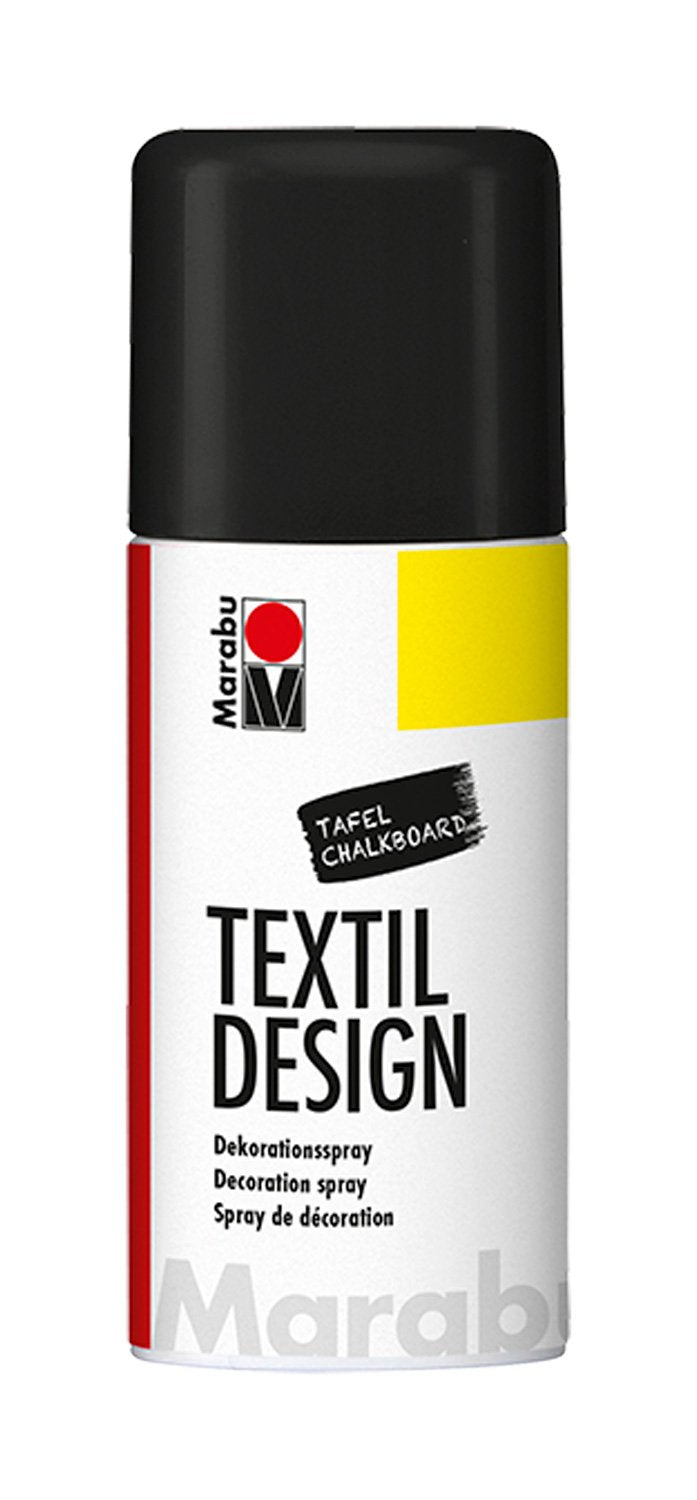 marabu textil design chalkboard black 150ml fabric paint spray can (875)