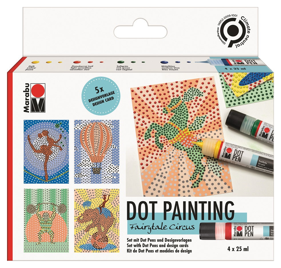 marabu dot pen set fairytale circus