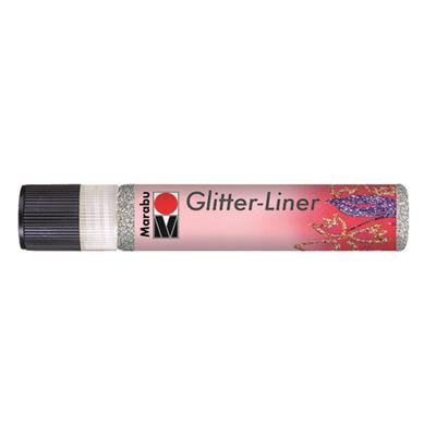 marabu liner glitter silver