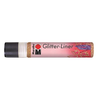 marabu liner glitter red gold