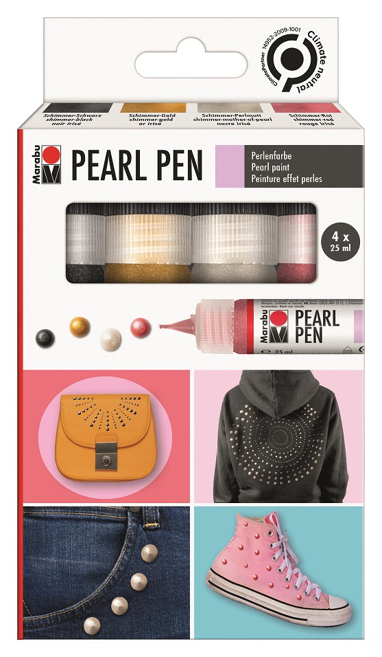 marabu pearl pen set set colours