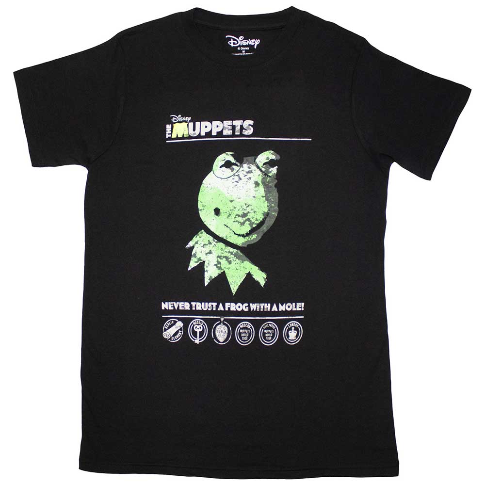 Disney Unisex T-Shirt The Muppets Never Trust a Frog Black (XL)