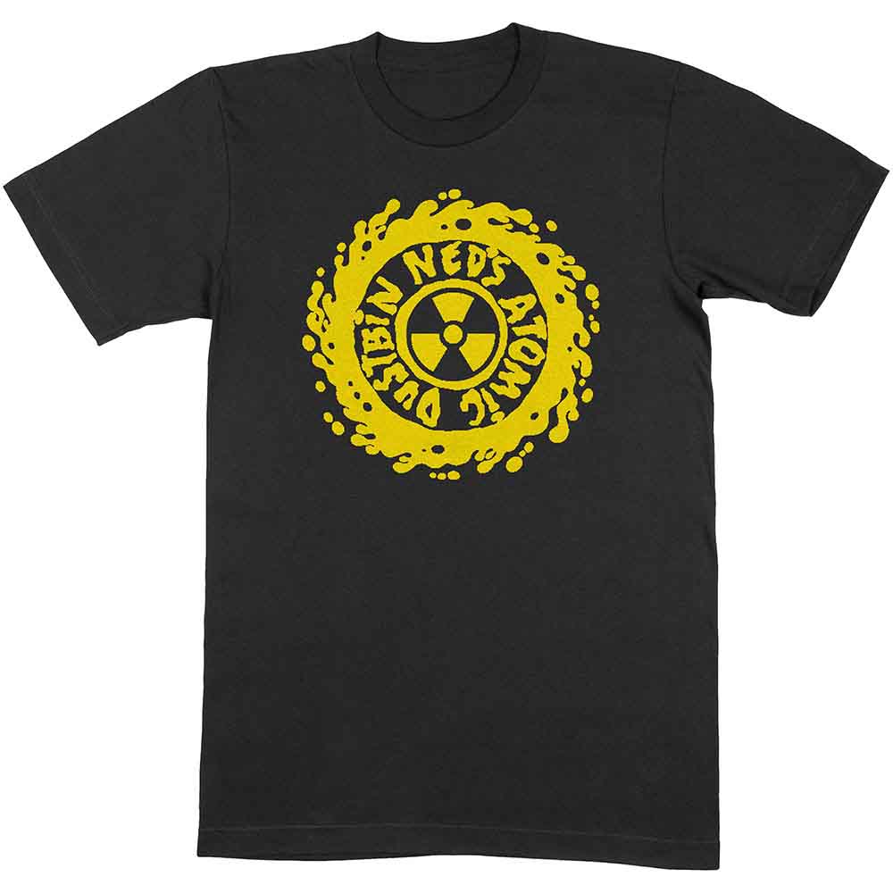 Ned's Atomic Dustbin Unisex T-Shirt Yellow Classic Logo Black (XL)