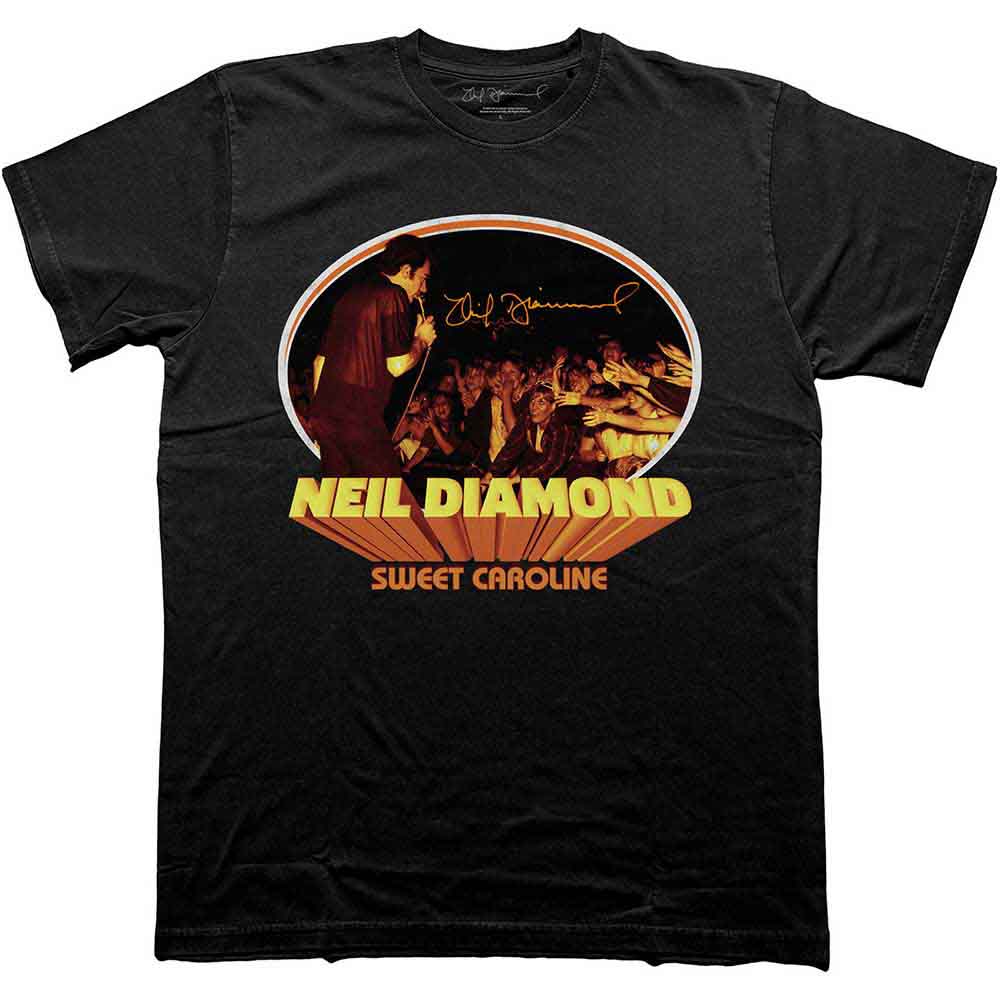 Neil Diamond Unisex T-Shirt Sweet Caroline Oval Black (M)