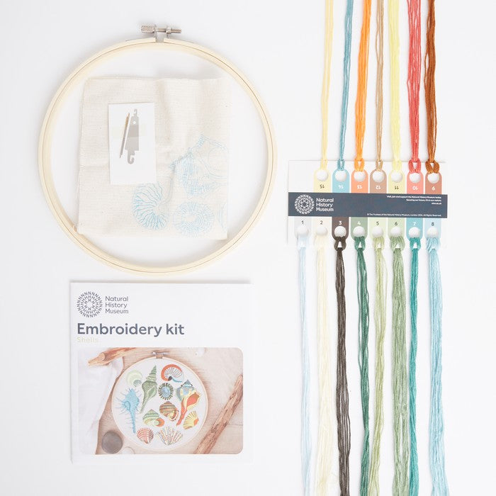 Natural History Museum 8" Embroidery Kit - Shells