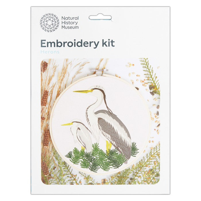 Natural History Museum 8" Embroidery Kit - Herons