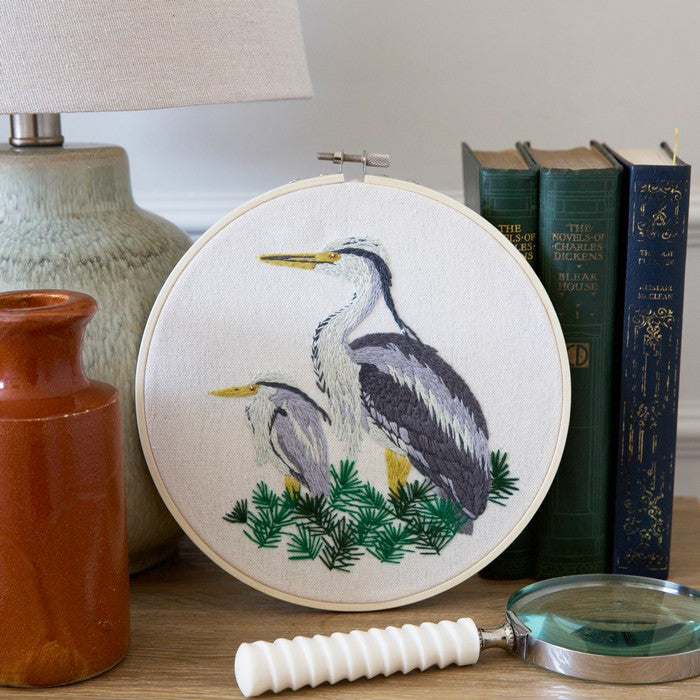 Natural History Museum 8" Embroidery Kit - Herons