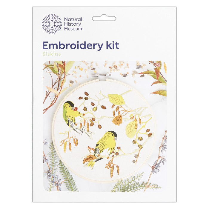 Natural History Museum 8" Embroidery Kit - Siskins