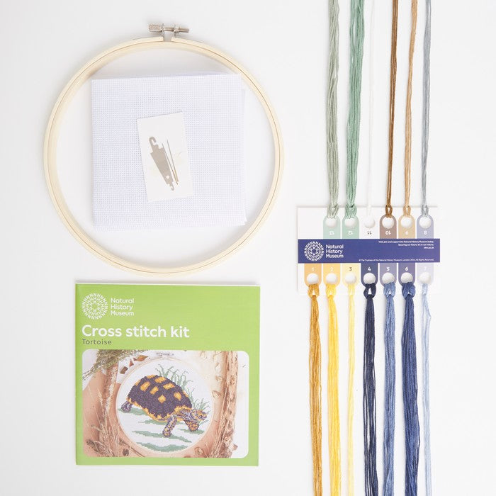Natural History Museum 5" Cross Stitch Kit - Tortoise