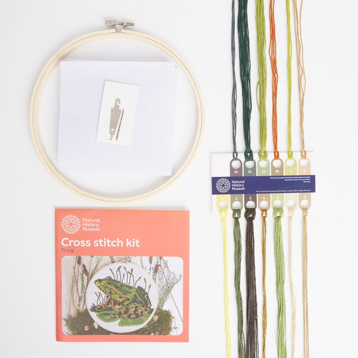 Natural History Museum 5" Cross Stitch Kit - Frog