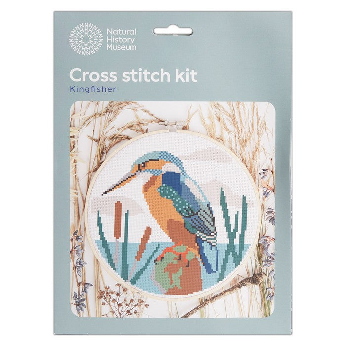 Natural History Museum 5" Cross Stitch Kit - Kingfisher