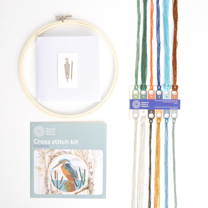 Natural History Museum 5" Cross Stitch Kit - Kingfisher