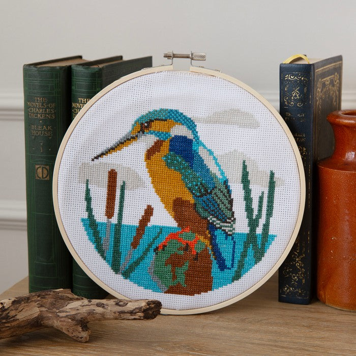 Natural History Museum 5" Cross Stitch Kit - Kingfisher