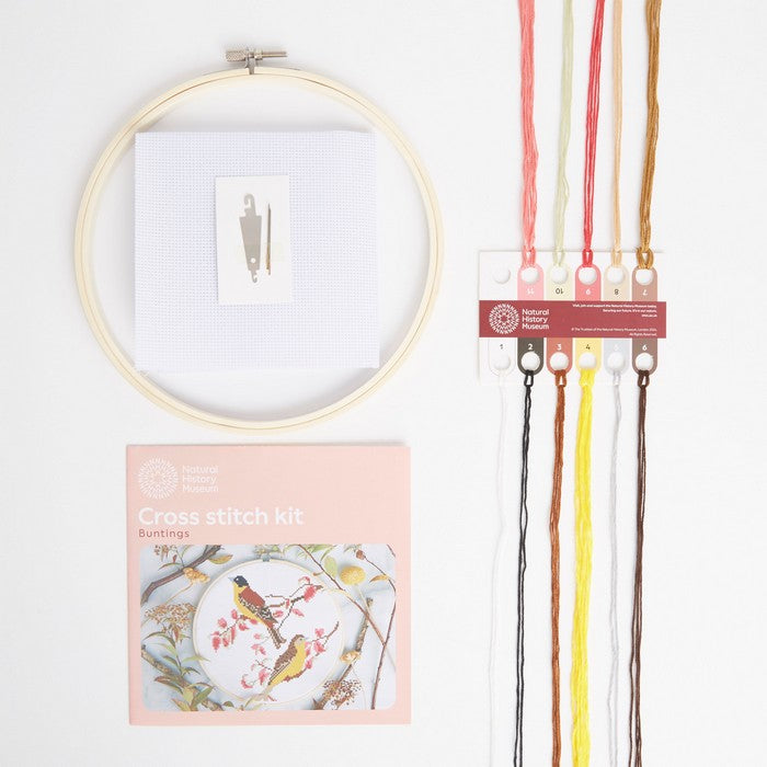 Natural History Museum 5" Cross Stitch Kit - Buntings