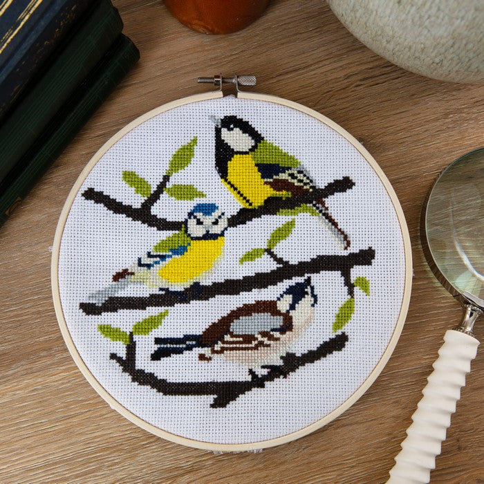 Natural History Museum 5" Cross Stitch Kit - Tits