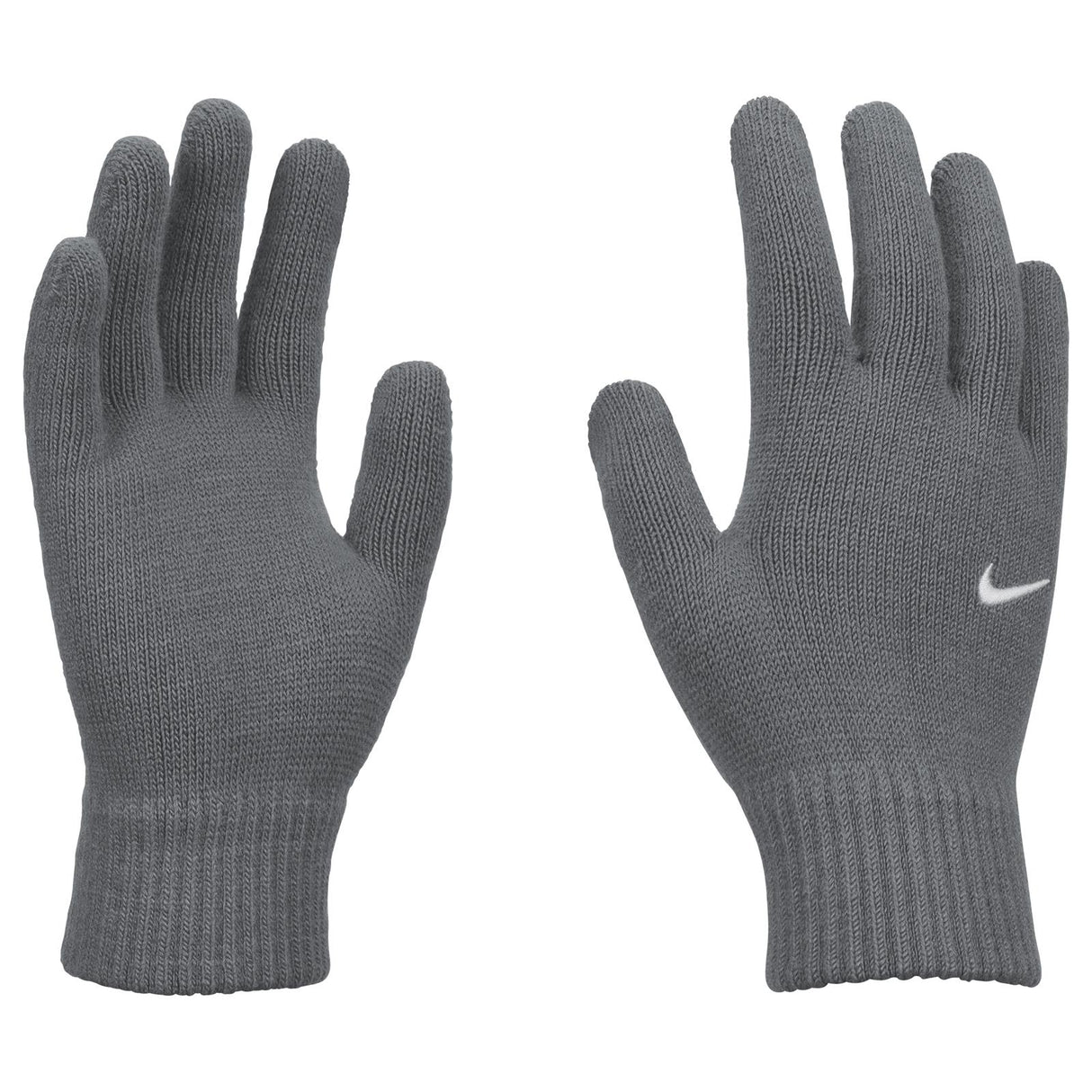 Nike Youths Swoosh Knit Gloves 2.0 Grey (S/M)