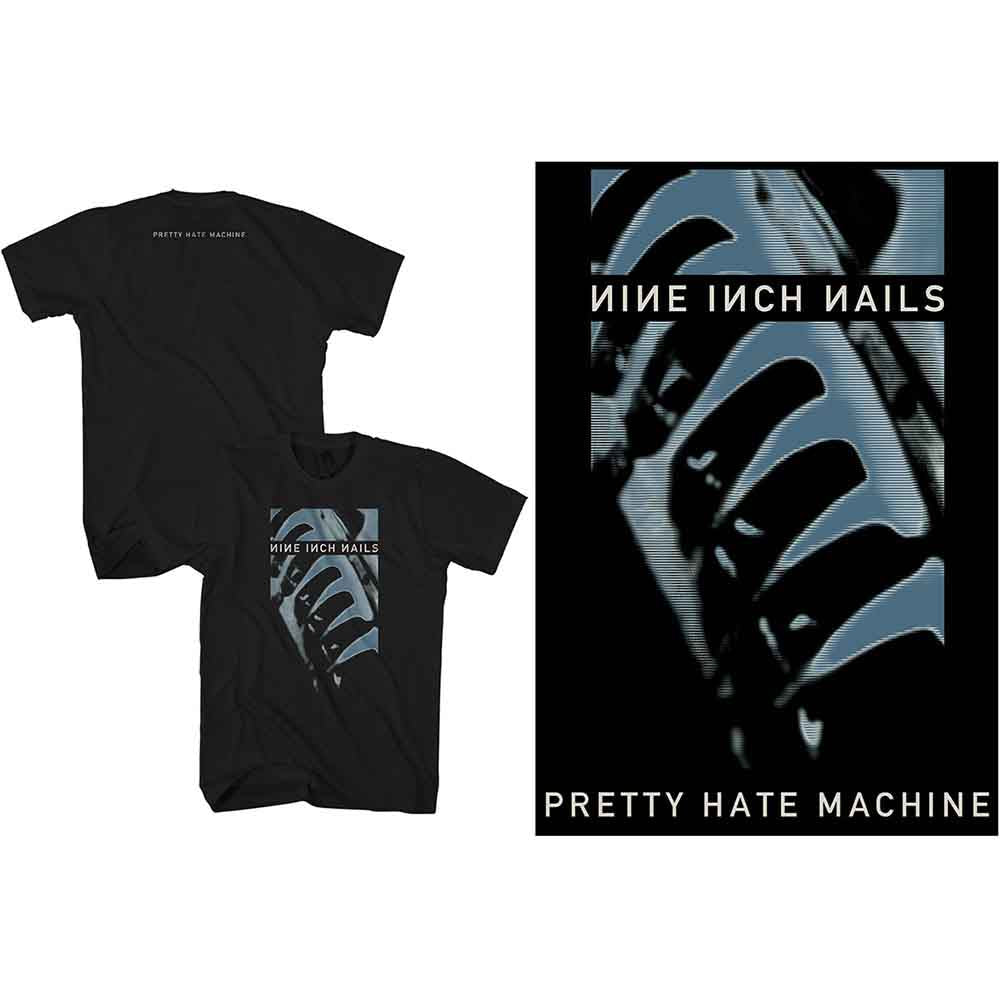 Nine Inch Nails Unisex T-Shirt Pretty Hate Machine (Back Print) Black (XL)