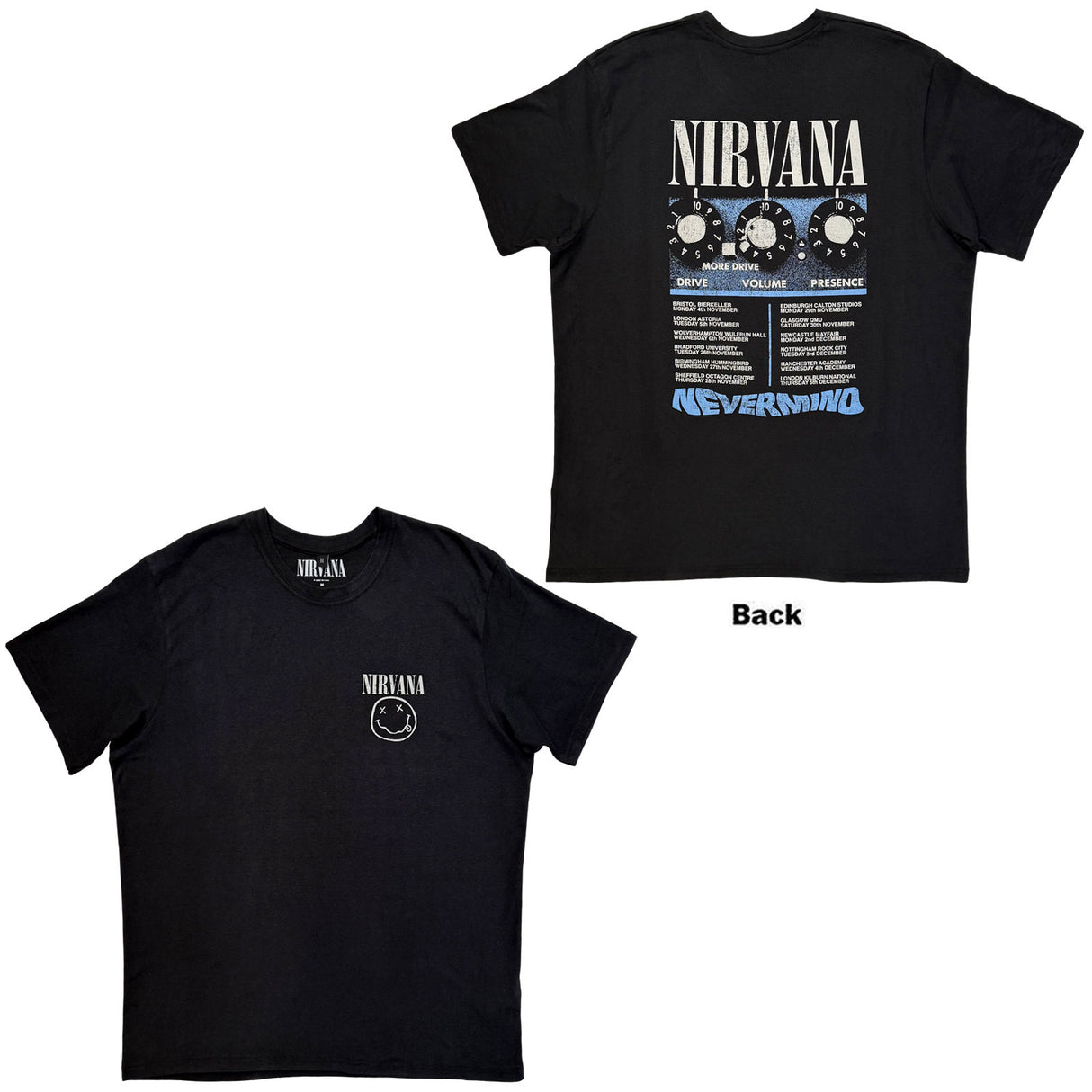 Nirvana Unisex Carbon T-Shirt More Drive (Back Print) Black (XXL)