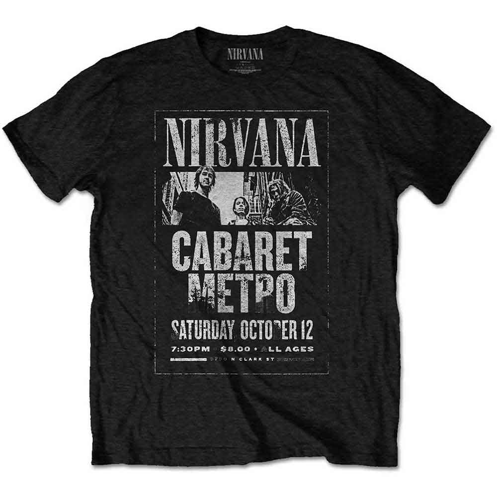 Nirvana Unisex T-Shirt Cabaret Metro Black (S)