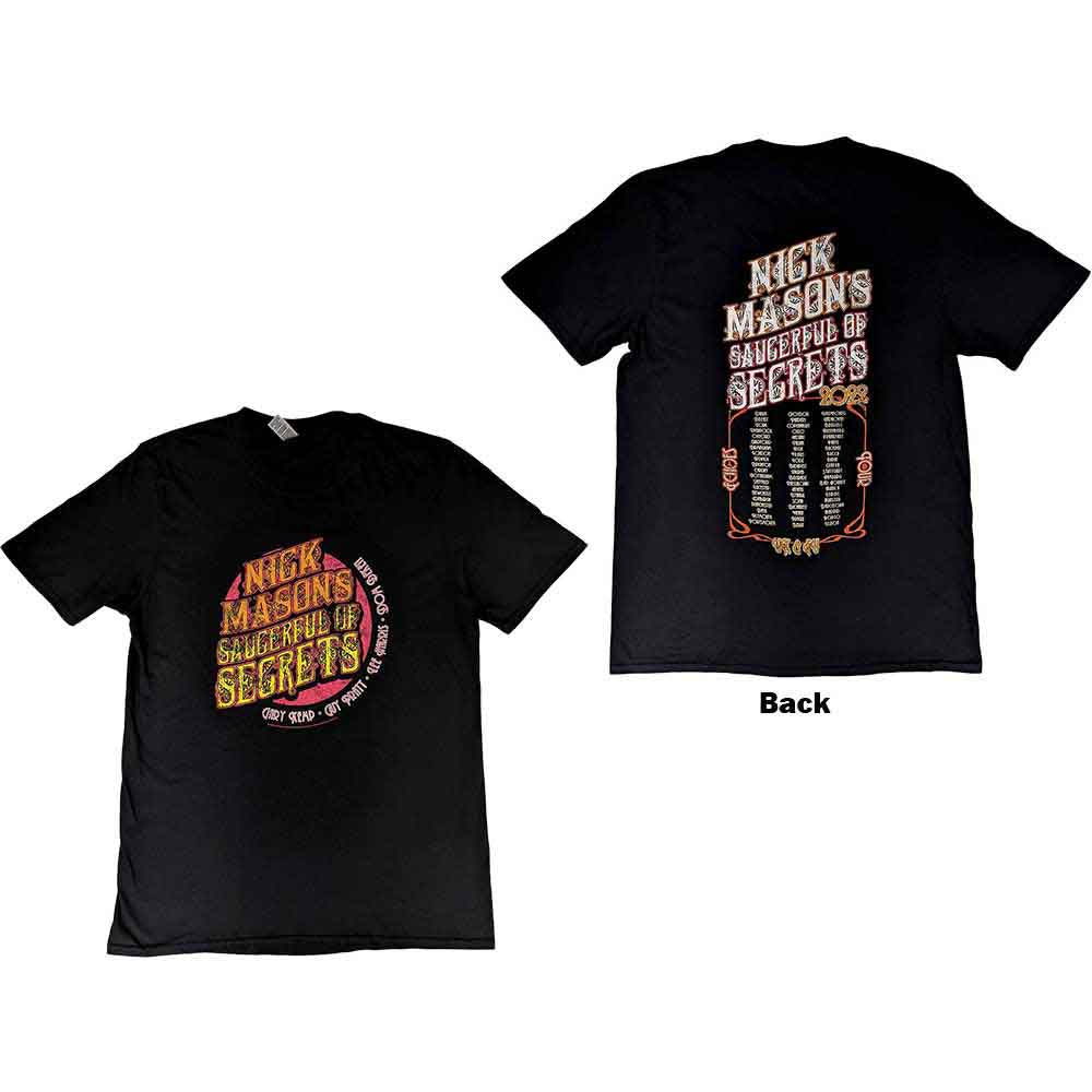 Nick Mason's Saucerful of Secrets Unisex T-Shirt (Ex-Tour) Black (L)