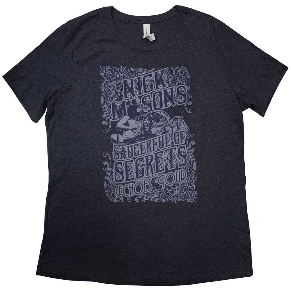 Nick Mason's Saucerful of Secrets Unisex T-Shirt Echoes Tour (Ex-Tour) Blue (XL)