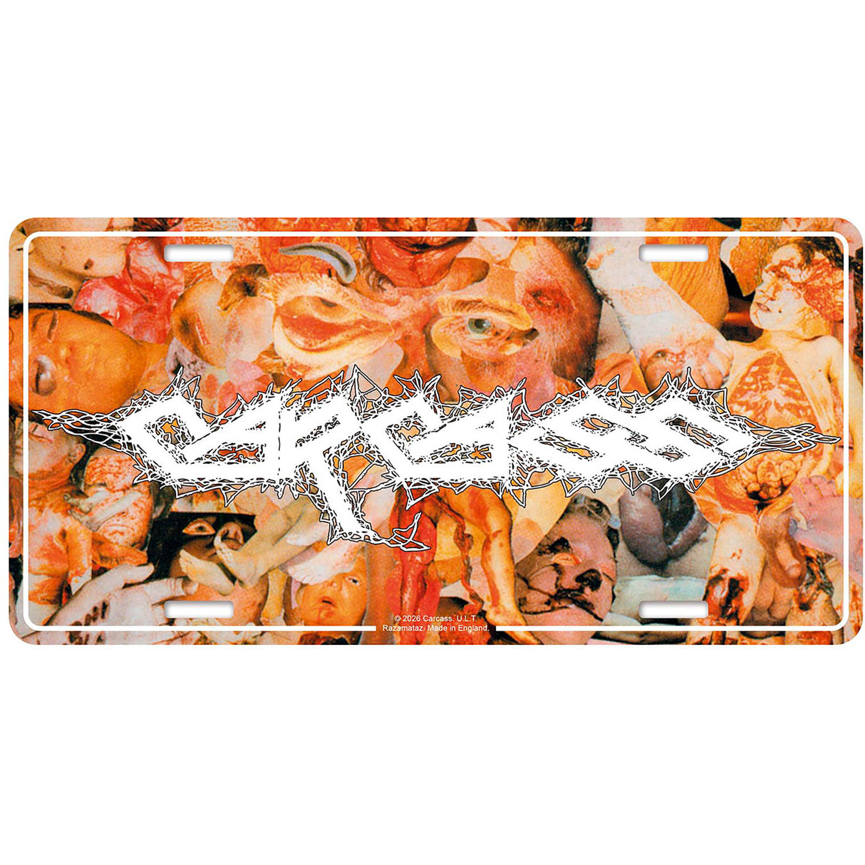 Carcass Number Plate Aluminium 30cm x 15cm - Reek Of Putrefaction