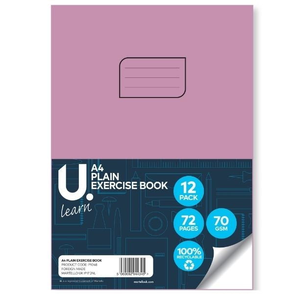 U.Learn A4 Exercise Book Plain 36shts