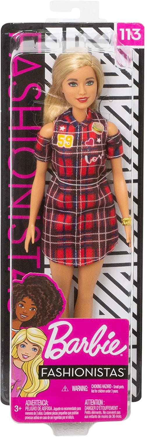 Mattel Barbie Fashionistas Doll 113 Patched Played