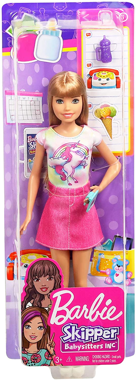 Mattel Barbie Skipper Babysitters Doll Unicorn T-Shirt