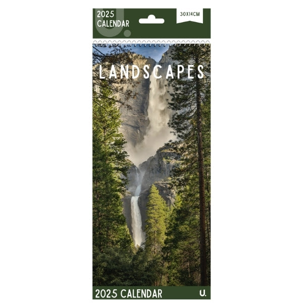 Martello 2025 Slim Calendar 30cm x 14cm - Landscapes