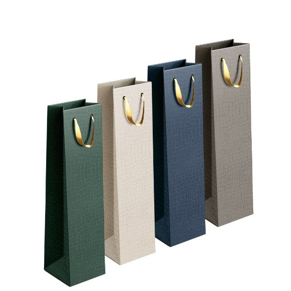 Martello Gift Bags Matte Colours for Bottle 12cm x 36cm (4pk)