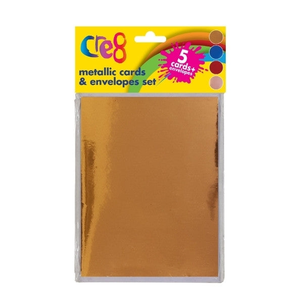 Cre8 Metallic Cards & Envelopes (5pk)