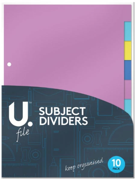 U.File Subject Dividers for A4 Ring Binders (10pk)