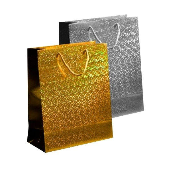 Martello Holographic Gift Bag Extra Large Gold/Silver (2pk)