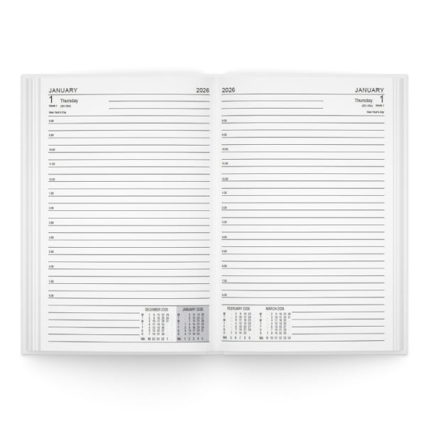 Martello 2026 A4 2 Pages per Day Diary (Classic Colours)