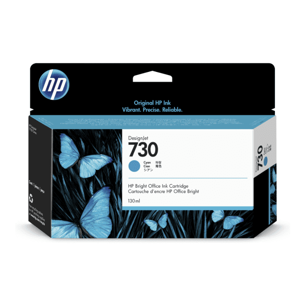 HP 730 Cyan Standard Capacity Ink Cartridge 130ml for HP DesignJet T1700