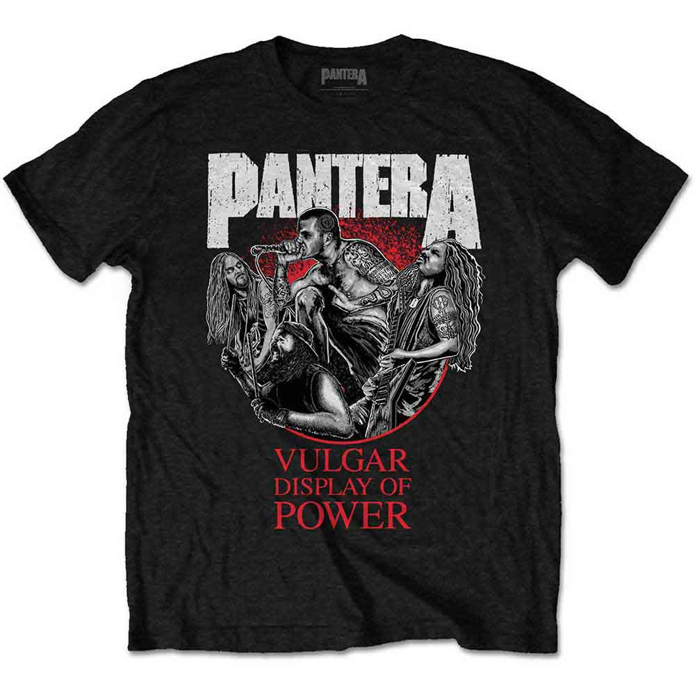 Pantera Unisex T-Shirt Vulgar Display of Power 30th Black (XL)