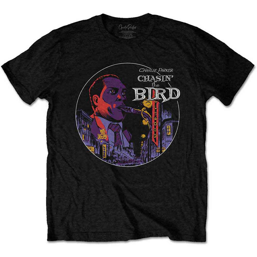 Charlie Parker Unisex T-Shirt Chasin' The Bird Hollywood Black (M)