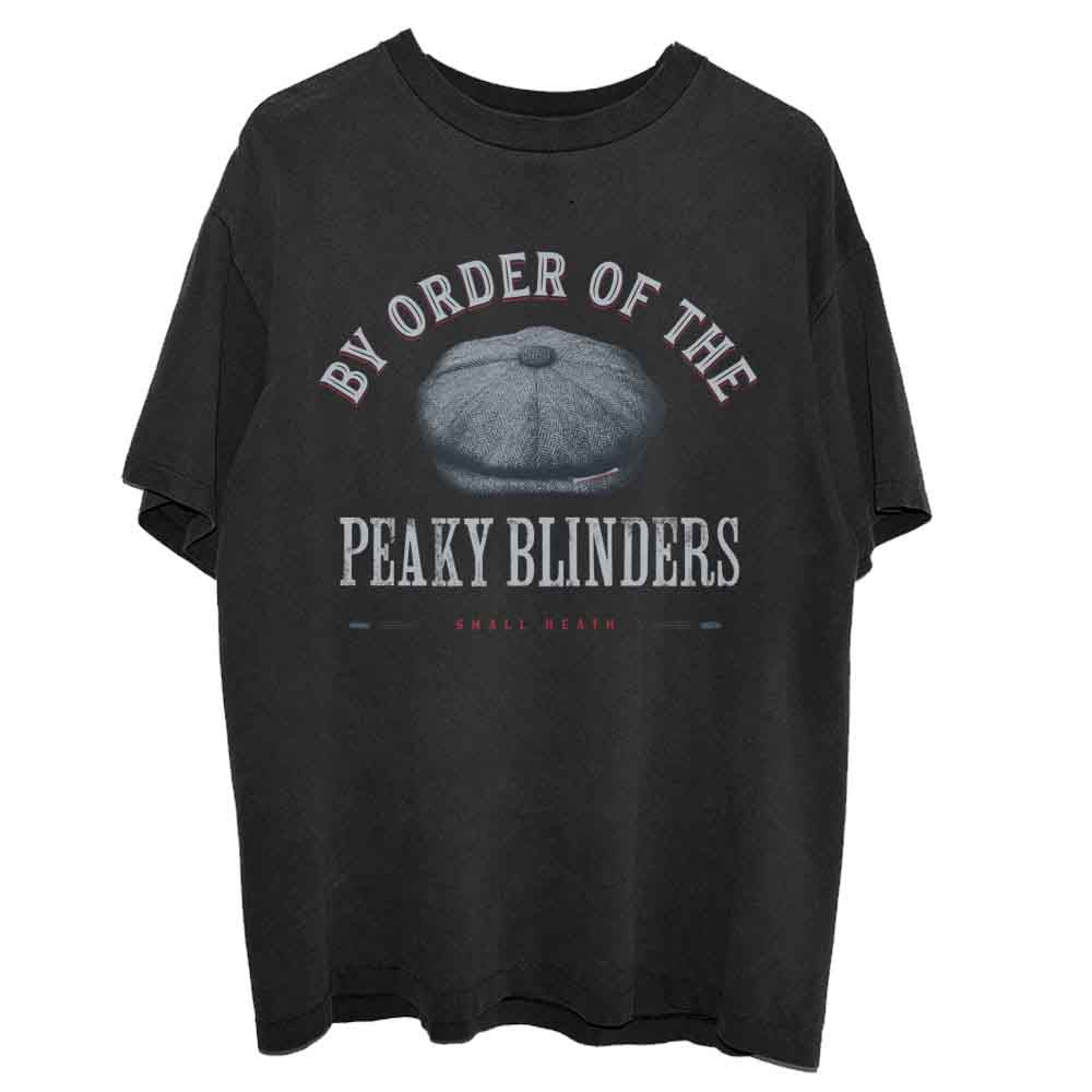 Peaky Blinders Unisex T-Shirt Flat Cap Black (L)