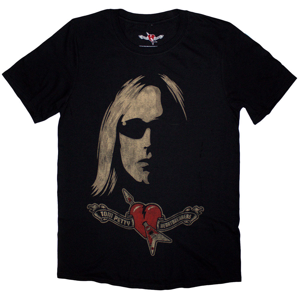 Tom Petty Men's T-Shirt Shades & Logo Black (XL)