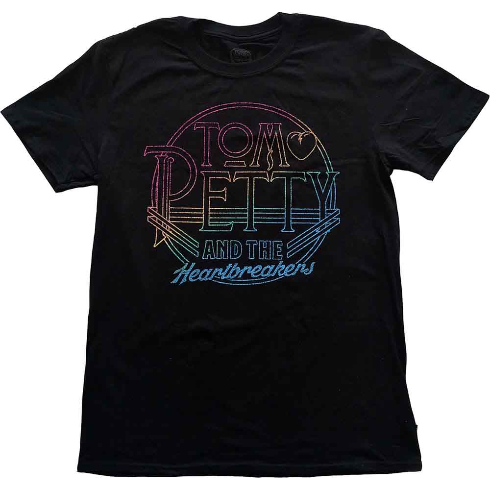 Tom Petty & The Heartbreakers Unisex T-Shirt Circle Logo Black (XL)